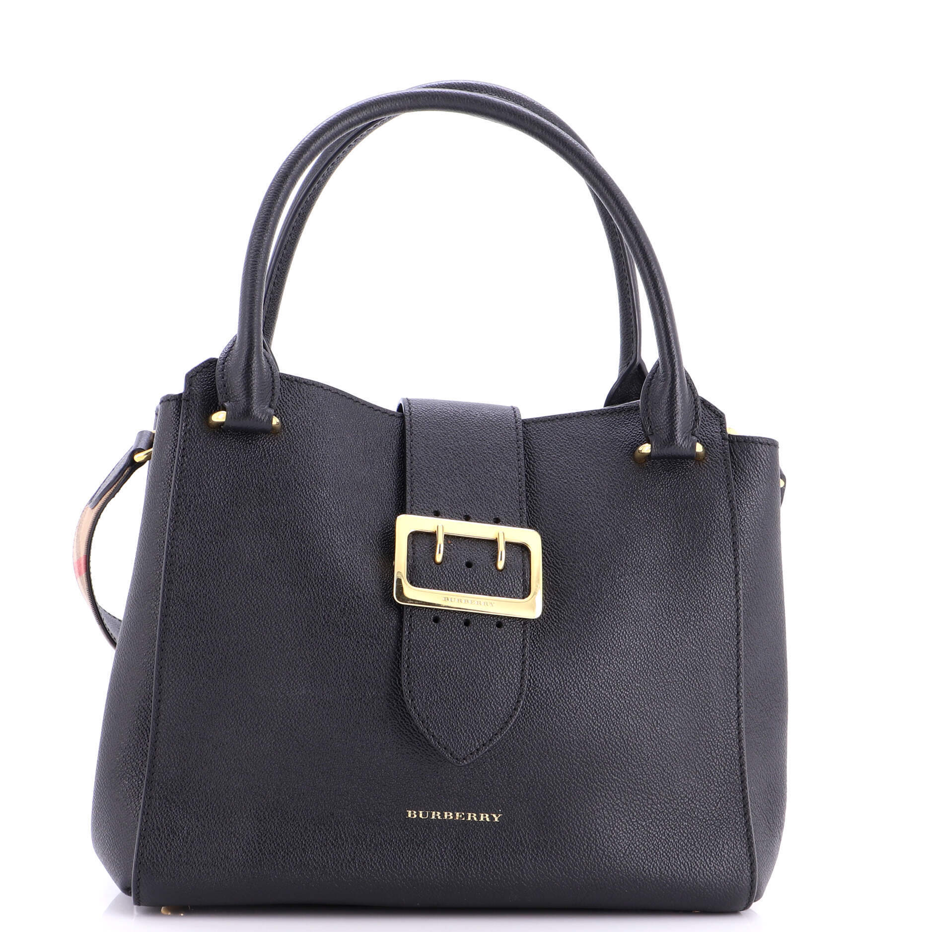 Burberry Medium Buckle Tote Leather